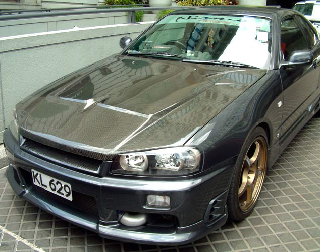 Parked near was this Nissan Skyline 